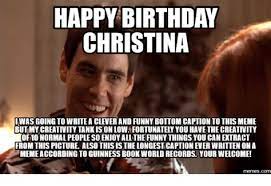 Happy Birthday Christina Memes