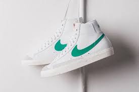 Nike Blazer Mid 77 Vintage Habanero Red Sail White Nike Debuts A Lucid Green Sail White Blazer Mid 77 Vintage Nike Blazer Vintage Sneakers White Shoes Sneakers