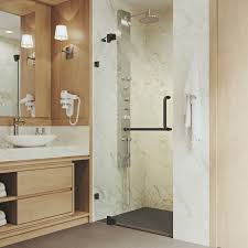 Maybe you would like to learn more about one of these? Vigo Pirouette Adjustable Frameless Pivot Shower Door