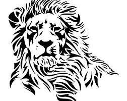 Lion 3 Leopard Jaguar Wild Cat Spots Wildlife Wild Animal Zoo Etsy In 2020 Lion Stencil Tribal Lion Vector Art