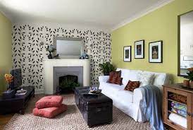 Contoh Desain Wallpaper Dinding Ruang Tamu Interer Dlya Doma Divan Dlya Gostinoj