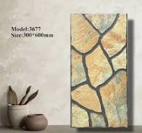 3D Villa 300x600mm Cultural Stone Exterior Wall Brick Tile Personality  Stone Finish Outdoor Balcony Background Porcelain Wall