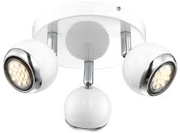 Led Decken Strahler Spot Leiste Rondell Leuchte Kugel Lampe Metall Weiss Licht