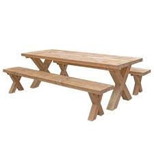 Gamma Douglas Tuinset Rex Tafel Bankjes Kleurloos Geimpregneerd Kopen Tuinsets Tuinsets Tuintafels Bankjes