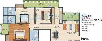 Read low budget modern 3 bedroom house design in south africa or find other post and pictures about house design. 3 Bhk 1500 Sq Ft Apartment For Sale In Ajnara Le Garden At Rs 3655 Sq Ft Noida
