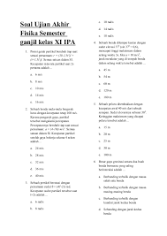 Check spelling or type a new query. Soal Ujian Akhir Fisika Semester Ganjil Kelas Xi Ipa