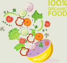 Organic Food Advertisement Ingredient Vegetables Bowl Icons Decor Free Vector In Adobe Illustrator Ai Ai Format Encapsulated Postscript Eps Eps Format Format For Free Download 3 00mb
