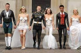 Body Painting Weird Wedding Dress Wedding Dress Fails Unusual Wedding Dresses