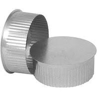 Imperial 4 In Dia Galvanized Steel Round End Cap Galvanized Steel Galvanized Steel