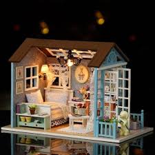 Doll House Diy Kendin Yap Oyuncak Ahsap Maket Ev Full Mobilya Oyuncak Kendin Yap Led