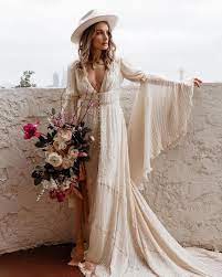 Incredible Bohemian Bride Wedding Dress Bohemianweddingdress 70s Wedding Dress Wedding Dresses Wedding Dresses Hippie