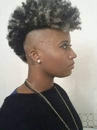 Salt And Pepper Mohawk Naturalhair Mohawk Silverfox Short Natural Hair Styles Shaved Hair Designs Trendy Hairstyles