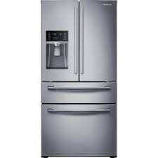 Samsung 28 15 Cu Ft 4 Door French Door Refrigerator In Stainless Steel Rf28hmedbsr The Home Depot French Door Refrigerator French Doors Stainless Steel Refrigerator