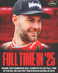 Shane van Gisbergen is going full time in 2025! He'll drive the No. 88 car  — YES, THE NO. 88 CAR — for Trackhouse Racing in the NASCAR Cup Series.