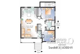 Each unit gives you 1,449 square feet of finished living space (609 square feet on the main floor and. Duplex House Plans And Duplex Floor Plans Drummond House Plans