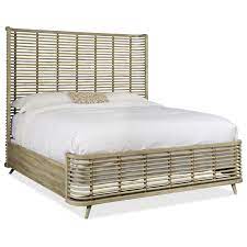 You'll be the first to know when the next batch lands! Hooker Furniture Surfrider Coastal California King Rattan Bed With Jute Rope Belfort Furniture Panel Beds
