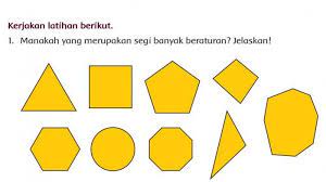 Apabila sisi dan sudut segi banyak berukuran sama, segi banyak tersebut dinamakan segi banyak beraturan. Kunci Jawaban Tema 1 Kelas 4 Manakah Yang Merupakan Segi Banyak Beraturan Jelaskan Tribun Padang