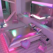 I Need This Bedroom Bedroom Bed Room Pink Metallicpink Metallic Color Fullpink Totalpink Instapic Dream Rooms Cool Rooms Neon Bedroom