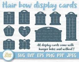 Hair Bow Clip Display Card 03 Bundle Of 8 Style And 3 Sizes Etsy In 2020 Bow Display Display Cards Hair Bow Display