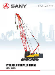 sany scc600e 60 tons crawler crane for building and oil