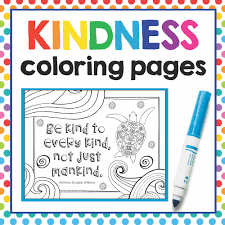 Instill kindness for everyone with this inspirational coloring page set from indigo ink boutique. Kindness Coloring Pages Free Sample Page Art Is Basic An Elementary Art Blog