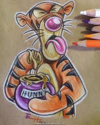 Fantastic Tigger Drawing Fantasy Winnie The Pooh With Colorpencils The Disney Animation Disney Art Drawings Disney Drawings Disney Art