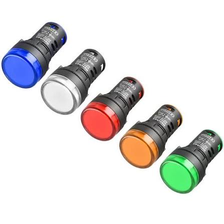 Amazon.com: Heschen 22mm LED Indicator Pilot Light, AD16-22D/S, 220VAC 20mA, Red Green Yellow Blue White Light Colour, 5Pack : Industrial & Scientific