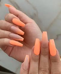 16 Pretty Acrylic Coffin Nails For Summer 13 Coffin Nails Designs Gel Nails Orange Nails Browse here to see a lot of best ideas of orange nail polish and nail arts designs just to make you look more cute and sexy.