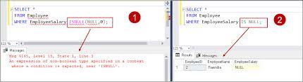 Sql Isnull Function