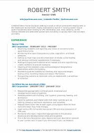 cna resume samples qwikresume