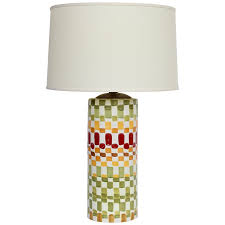 She's udderly perfect for holding drinks, snacks or even a plant. Aldo Londi Colorful Hand Painted Patchwork Ceramic Table Lamp 1960s For Sale At 1stdibs