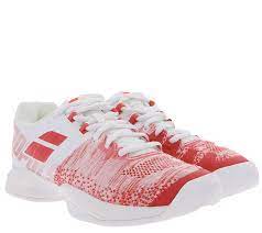 Hallenschuhe für handball, basketball, volleyball, gymnastik: Babolat Porpulse Blast Indoor Tennis Schuhe Innovativer Damen Hallenschuhe Mit Michelin Sohle Weiss