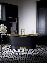 Black White And Gold Bathroom Decor Ideas Can It Get More Lavish Than This Escape And Relax In This Gorgeous Black And Gold Brass Bathroom Design Small Bathroom Interior Design Black And Gold Bathroom