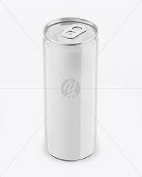 Metallic Drink Can With Glossy Finish Mockup In Can Mockups On Yellow Images Object Mockups