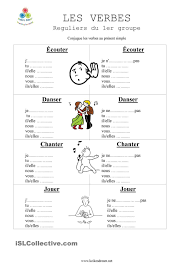 Verbes Reguliers Du 1er Premier Groupe Exercice Verbe Exercices Conjugaison French Expressions