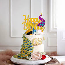 See more ideas about peacock party, peacock party theme, party. Buy Ohiviaaa Peacock Cake Topper Peacock Animal Silhouette Happy Birthday Cake Decorations Kids Boy Girl Birthday Party Glitter Gold Party Supplies Decor Online In Turkey B0911txrgx