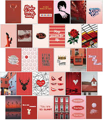Whether as an accent color or your whole room, browse our 75 red bedroom color ideas for inspiration. Amazon Com 30 Pieces Room Decor For Bedroom Red Aesthetic Photo Collage Kit Wall Art Pictures Collage Kit For Teen Girls And Women 4x6inch Photo Collection Everything Else