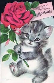Marjorie Cooper Birthday Card Hu 08 Kittens Vintage Vintage Greeting Cards Vintage Cards
