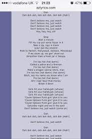 Mark Ronson Feat Bruno Mars Uptown Funk Part 2 Song Lyrics And Chords Country Song Quotes Lyrics And Chords
