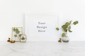 Download Free Minimalist Landscape Frame Mockup White Frame On Marble Psd Free Psd Mockups Mockup Free Psd Frame Mockups Free Packaging Mockup