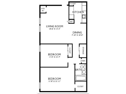 2 bedrooms | 1 bathroom. Two Bedroom One Bathroom House Plans Novocom Top