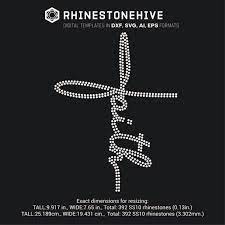Download Faith Cross Two Lines Rhinestone Template Digital Download Svg Eps Png Dxf Rhinestone Template Rhinestone Designs Templates Rhinestone Projects Svg