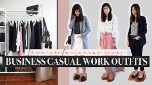 Business Smart Casual Workwear Outfits 5 Autumn Professional Work Outfits Mademoiselle Youtube