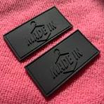 Lead Free Solid Black Rubber Label, 2mm Thick 3D Sew-On PVC ...
