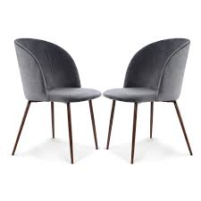 Edgemod Kantwell Velvet Dining Chair In Space Blue Set Of 2 Walmart Com In 2020 Velvet Dining Chairs Upholstered Dining Chairs Comfortable Dining Chairs
