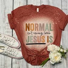 Normal Isn't Coming Back Jesus Is, Bleached Womens Graphic Tshirt, Free  Shipping, Coupon Code, Plus Size Clothing, Christmas Gift, Gift Idea