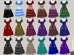 A simple dress perfect for holidays or everyday wear. Layered Victorian Dress Sims 4 Female Clothes