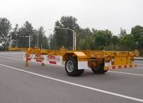 40ft Skeleton Semi Trailer with 1 Axle And Gooseneck for Light ISO  Container, Skeleton Truck Trailer
