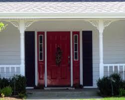 Red Door Red Door White House Black Shutters New House Plans
