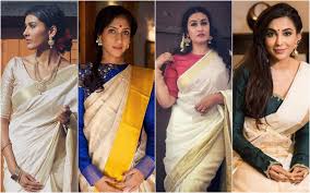 Kerala set mundu with designer thread and bead work as an occasional wear.t. Kerala Saree Blouse Designs Best Blouse Designs For Kasavu Sarees
